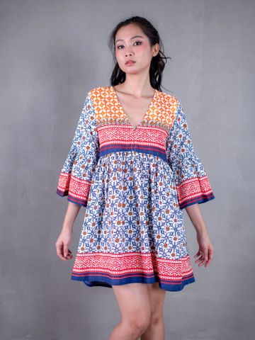  Đầm Boho Tay Loe Cotton Cao Cấp Isla Bonita 