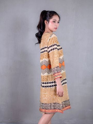  Đầm Thổ Cẩm Xẻ Tà Cotton Isla Bonita 