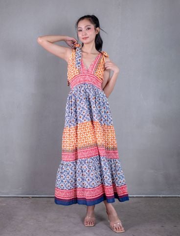  Maxi Boho Hoạ Tiết Thổ Cẩm Cotton Isla Bonita 