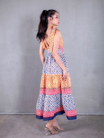  Maxi Boho Hoạ Tiết Thổ Cẩm Cotton Isla Bonita 