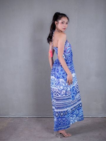  Maxi Hở Vai Thêu Kết Hạt Cotton Isla Bonita 