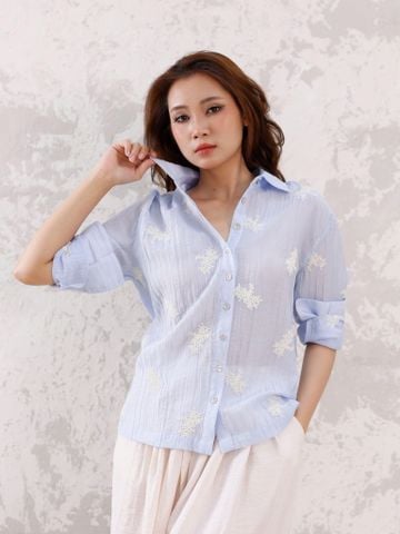  Áo Sơ Mi Cotton Thêu Cao Cấp Luna Llena 