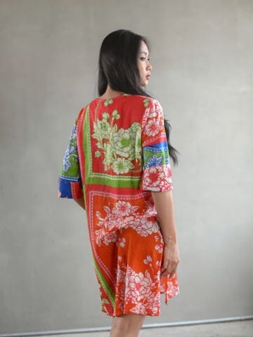  Đầm Xẻ Tà Kết Cườm Cotton Isla Bonita 