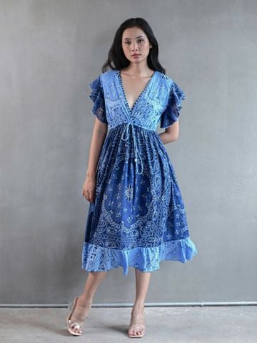  Đầm Midi Thêu Cao Cấp Isla Bonita 