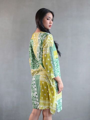  Đầm Xẻ Tà Kết Cườm Cotton Isla Bonita 