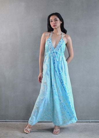 Maxi Hở Lưng Kết Hạt Cotton Isla Bonita 