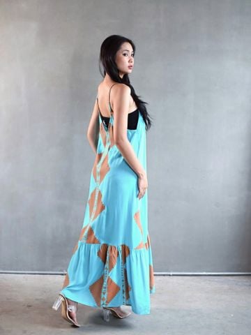  Maxi 2 Dây Màu Neon Vẽ Ánh Kim Cao Cấp Isla Bonita 