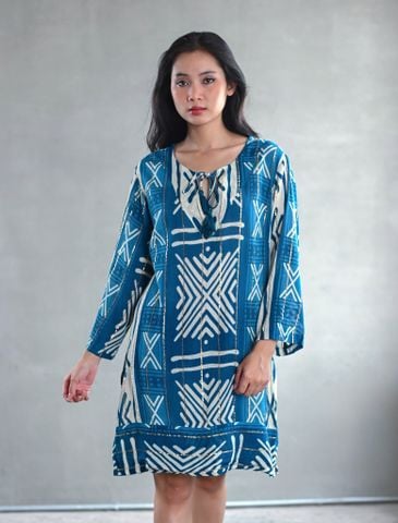  Đầm Xẻ Tà Ánh Kim Cotton Isla Bonita 