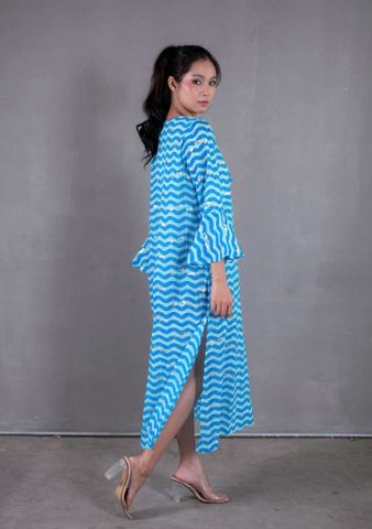  Maxi Kết Cườm Ánh Kim Xẻ Tà Cotton Isla Bonita 