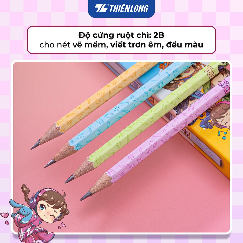 Combo 10 Bút chì gỗ nhân vật Akooland Thiên Long TP-GP021/AK - Mẫu ngẫu nhiên