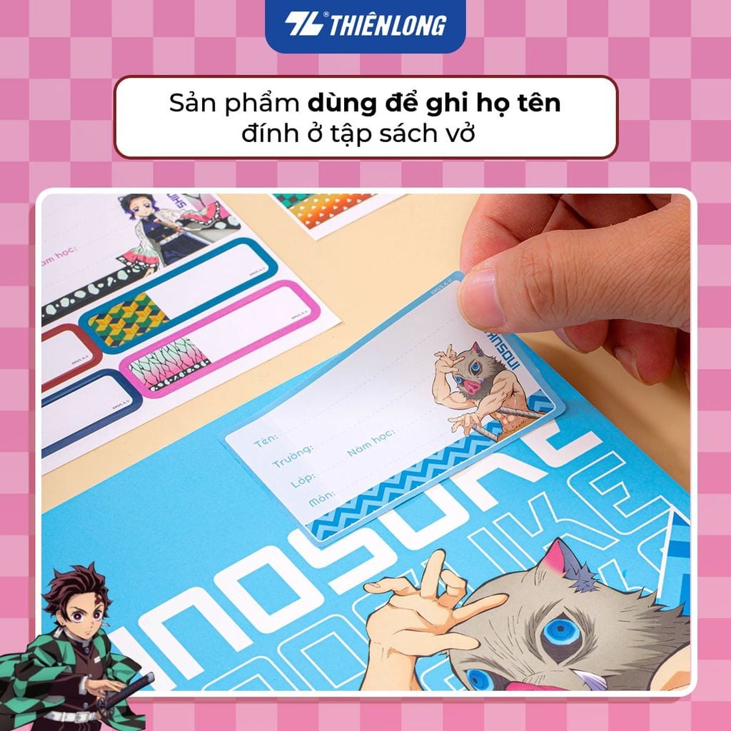 Nhãn vở Thiên Long - Phiên bản Demon Slayer NBL-009/DS