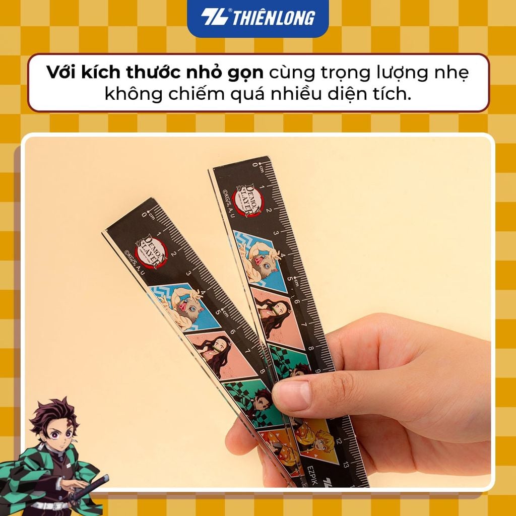 Thước thẳng Thiên Long 15cm - Phiên bản Demon Slayer SR-038/DS