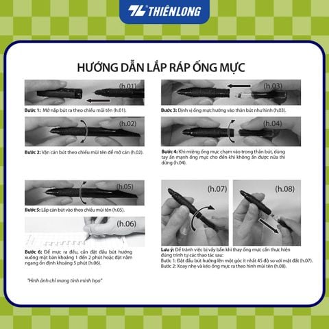 Bút máy Thiên Long Buddies - Ngòi trơn, êm - Thân màu ngẫu nhiên