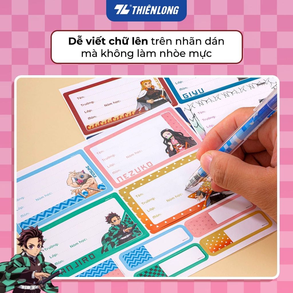 Nhãn vở Thiên Long - Phiên bản Demon Slayer NBL-009/DS