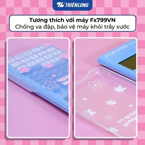 Nắp máy tính khoa học FX799VN Thiên Long sắc hoa