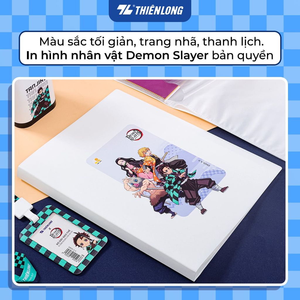 Bìa học sinh - Bìa văn phòng 30 lá A4 Thiên Long Demon Slayer DB-012/DS - Sức chứa 150 tờ A4