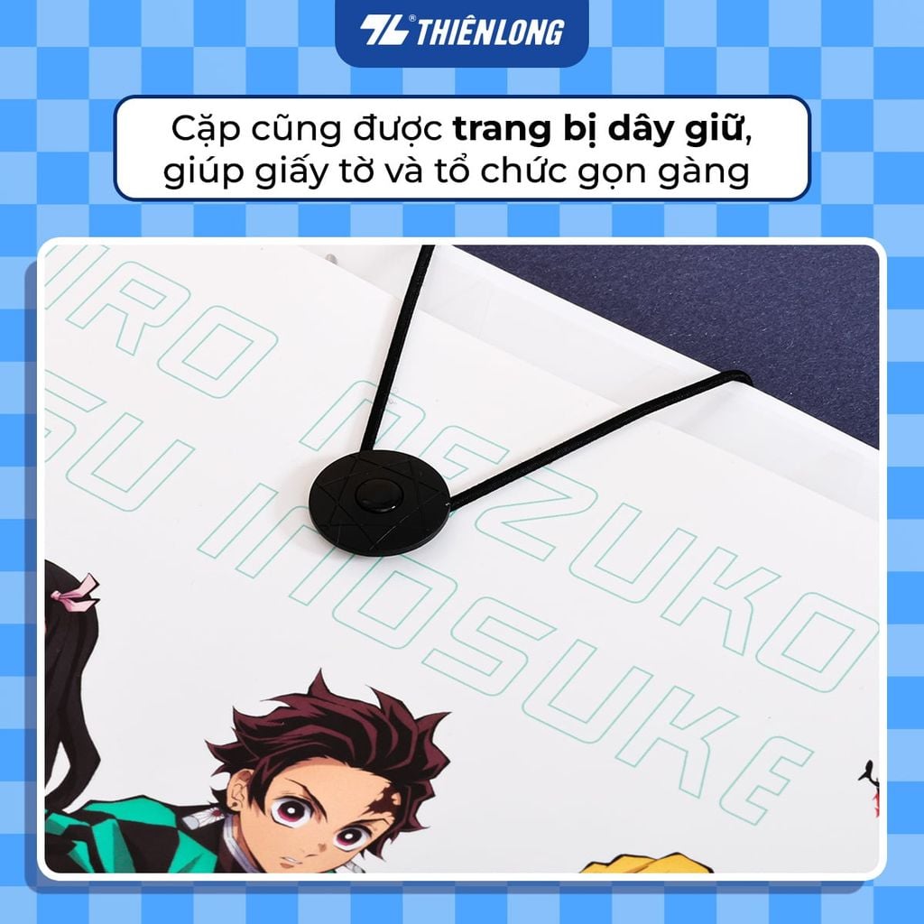Bìa 8 ngăn hồ sơ tài liệu văn phòng - học sinh A4 Thiên Long Demon Slayer DF-006/DS