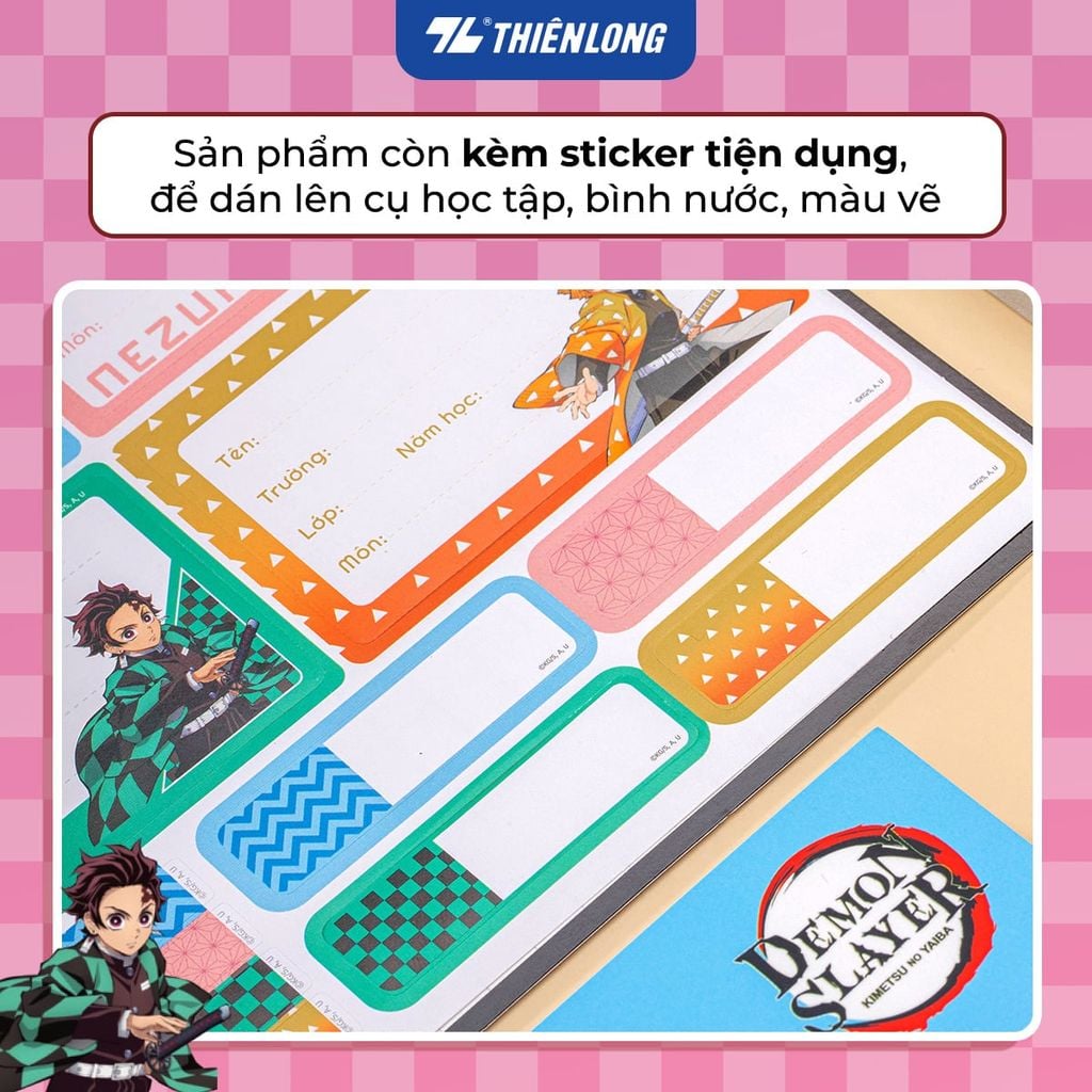 Nhãn vở Thiên Long - Phiên bản Demon Slayer NBL-009/DS