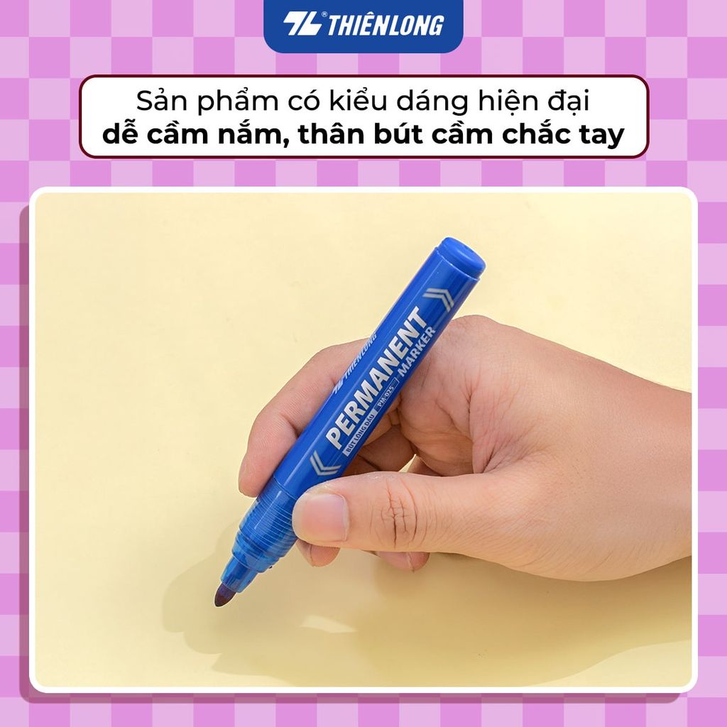 Bút lông dầu - Permanent Marker Thiên Long PM-025 - Bơm mực dễ dàng