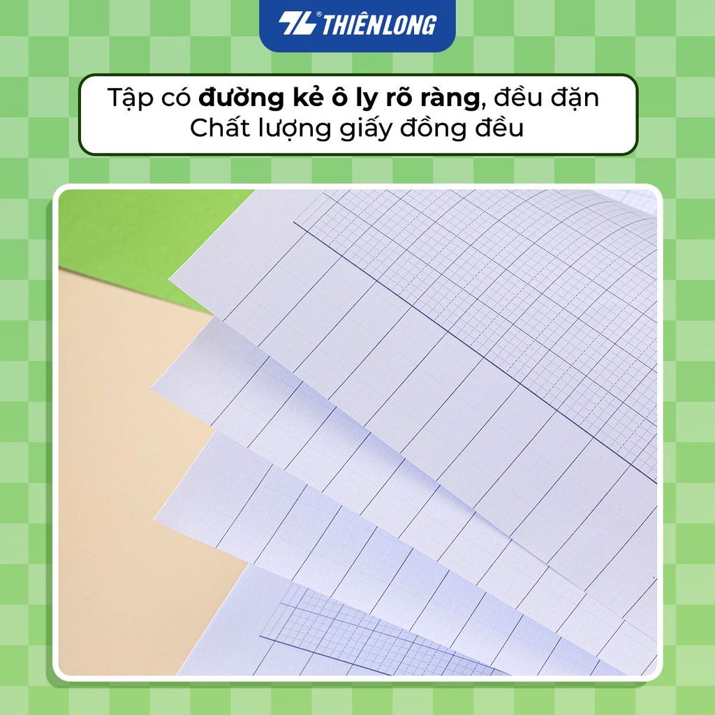 Tập học sinh 96 trang 5 ô ly vuông 80 gsm Điểm 10 TP-NB074 (hình ngẫu nhiên)