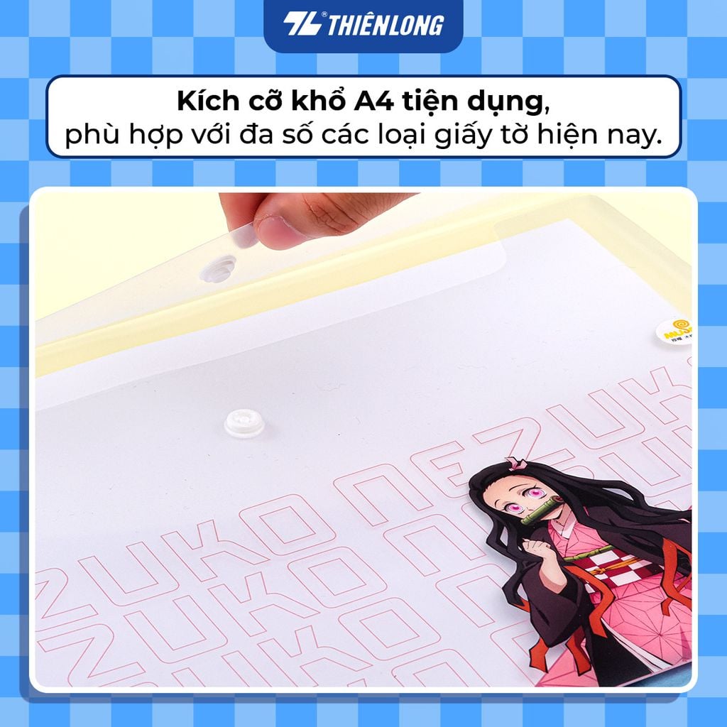 Bìa nút Thiên Long - Bìa tài liệu A4 CBF-008/DS - Phiên bản Demon Slayer