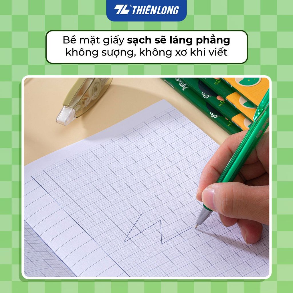 Tập học sinh 96 trang 5 ô ly vuông 80 gsm Điểm 10 TP-NB074 (hình ngẫu nhiên)