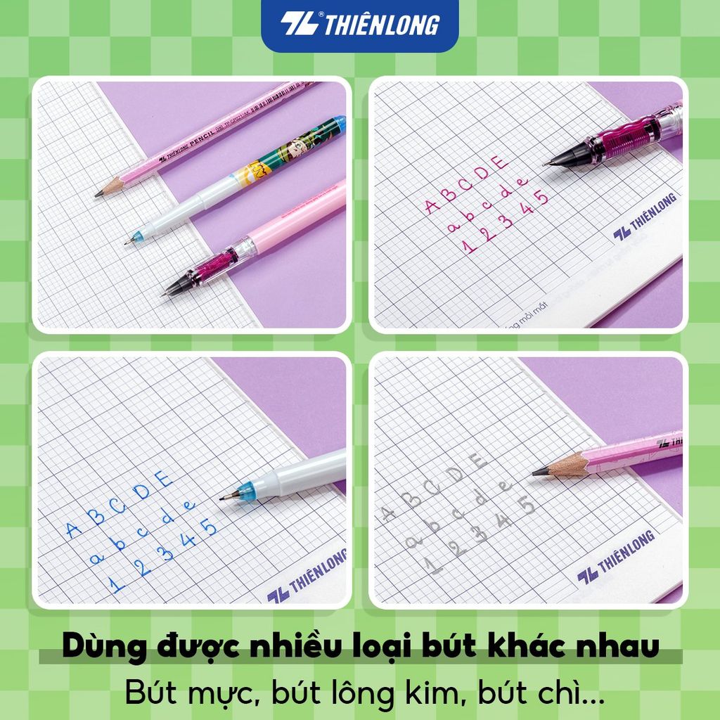 Tập học sinh 96 trang 5 ô ly vuông 80 gsm Điểm 10 TP-NB074 (hình ngẫu nhiên)