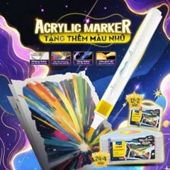 Bộ Bút 14/28 Màu Acrylic Markers Thiên Long Colokit - Tặng 02 màu Metallic