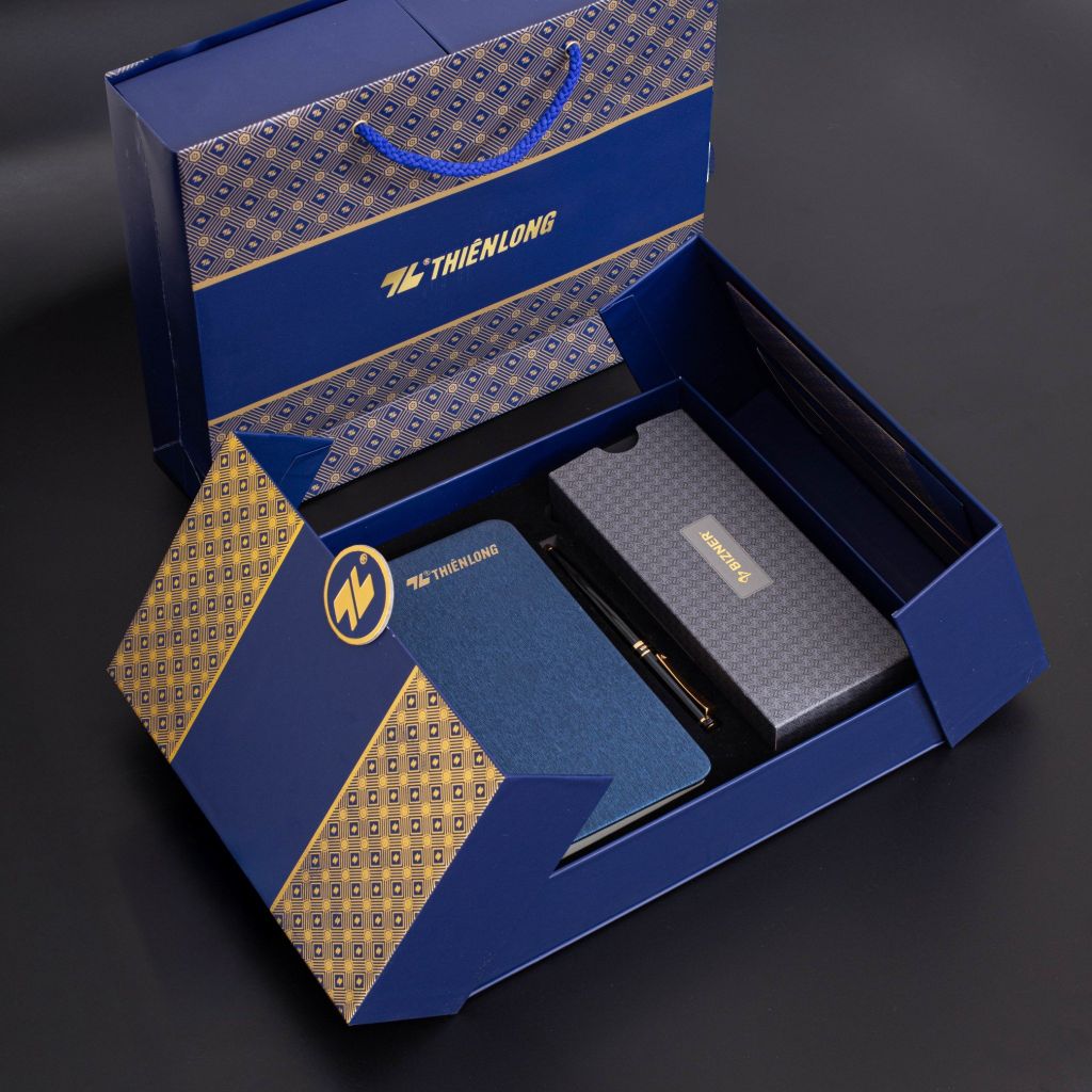 Bộ quà cao cấp Thiên Long (hộp-túi-sổ-thiệp)
