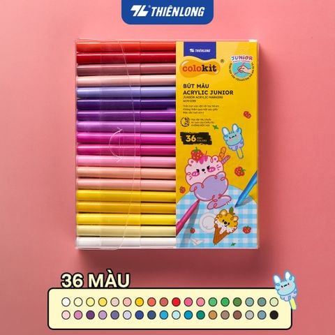 Bút 12/24/36 màu Acrylic Thiên Long Colokit Junior