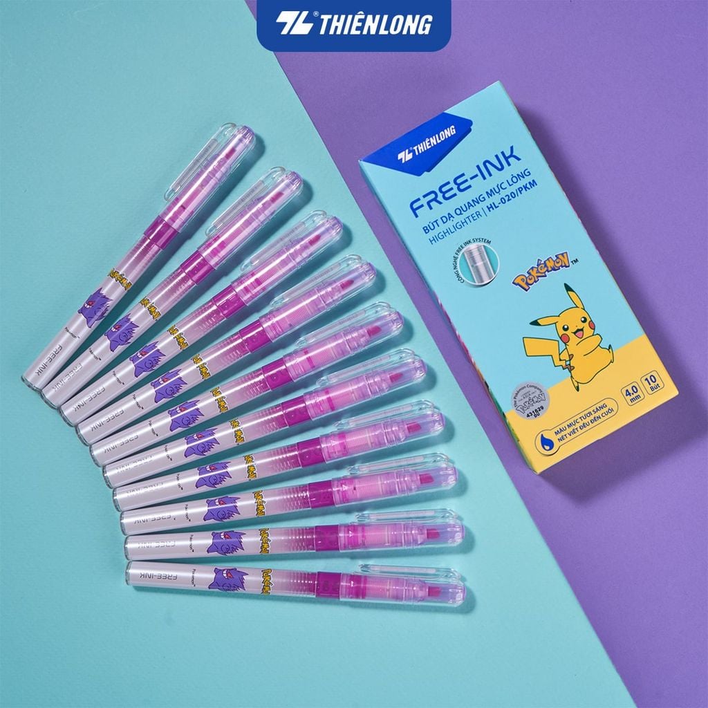 Bút dạ quang Thiên Long Free-Ink Pokémon HL-020/PKM