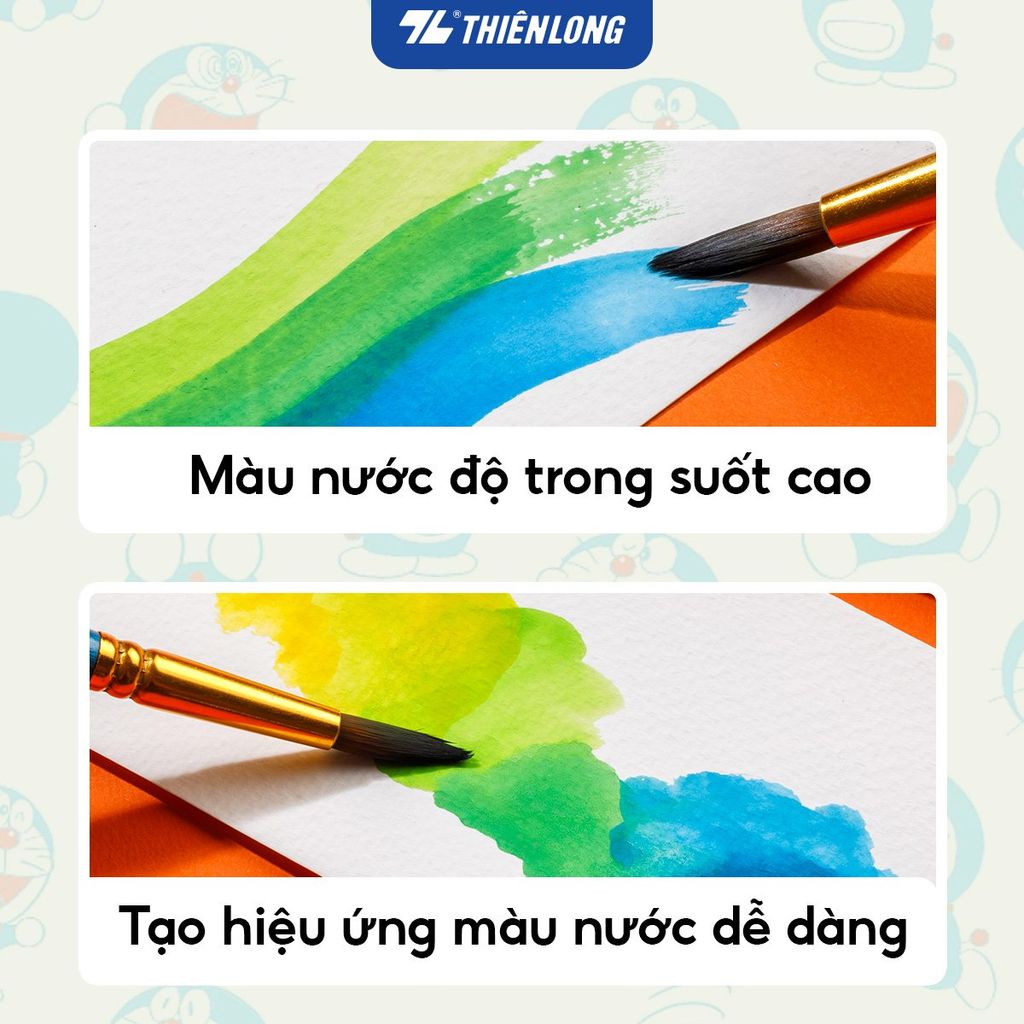 Bộ 12 Màu nước Thiên Long Colokit WACO-C002/DO - Phiên bản Nobita Và Câu Chuyện Thế Giới Trong Tranh 2025