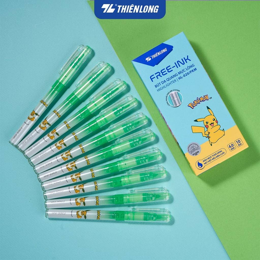 Bút dạ quang Thiên Long Free-Ink Pokémon HL-020/PKM