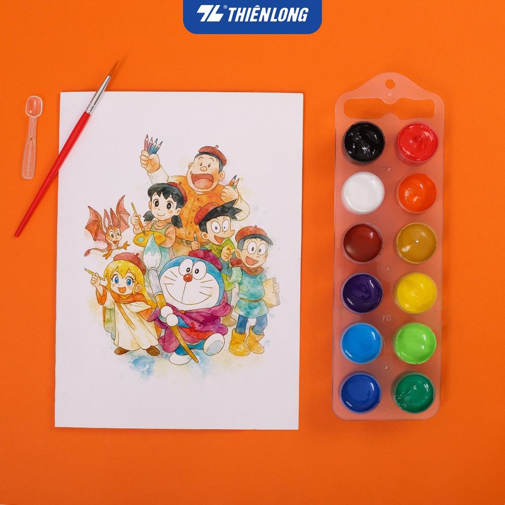 Bộ 12 Màu nước Thiên Long Colokit WACO-C002/DO - Phiên bản Nobita Và Câu Chuyện Thế Giới Trong Tranh 2025
