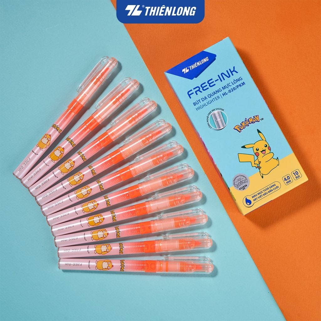 Bút dạ quang Thiên Long Free-Ink Pokémon HL-020/PKM