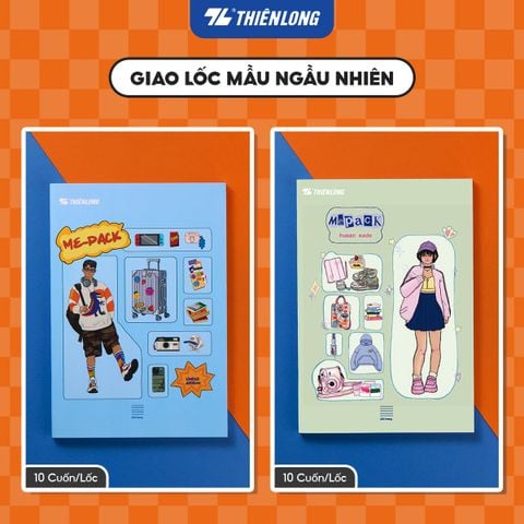 Tập học sinh 200 trang kẻ ngang 7mm 70 gsm Thiên Long Me Pack NB-148 – Mẫu ngẫu nhiên