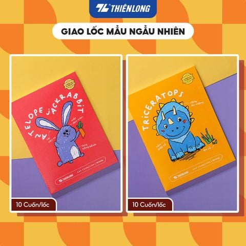Tập học sinh chống lóa 96 trang 4 ô ly vuông 2mm 80gsm Thiên Long NB-133 - Mẫu ngẫu nhiên
