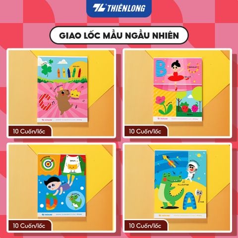 Combo 10 Tập học sinh 96 trang 5 ô ly vuông 100 gsm Điểm 10 TP-NB075 (hình ngẫu nhiên)