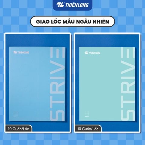 Combo 5 Tập học sinh Thiên Long Strive 96 trang 4 ô ly ngang 2mm 70 gsm TP-NB048 - Mẫu ngẫu nhiên