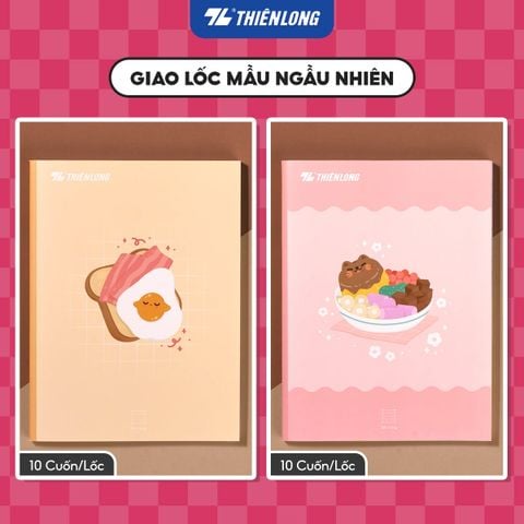 Combo 10 Tập học sinh Thiên Long 200 trang 4 ô ly ngang 2mm 60 gsm TP-NB066 - Mẫu ngẫu nhiên