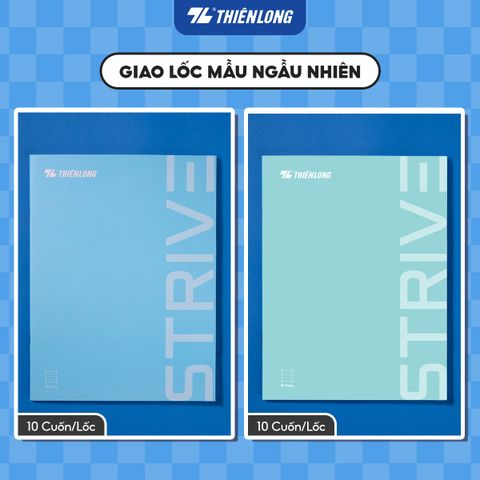 Combo 10 Tập học sinh Thiên Long Strive 96 trang 4 ô ly ngang 2mm 70 gsm TP-NB048 - Mẫu ngẫu nhiên