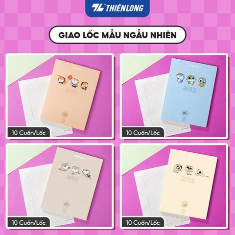 Tập học sinh chống lóa 4 ô ly ngang 2mm 200 trang 70 gsm Thiên Long Joyee NB-147 - Mẫu ngẫu nhiên