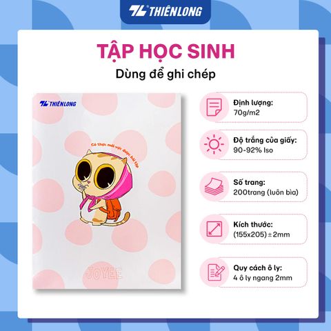 Tập học sinh 200 trang 4 ô ly ngang Điểm 10 TP-NB049 (hình ngẫu nhiên)
