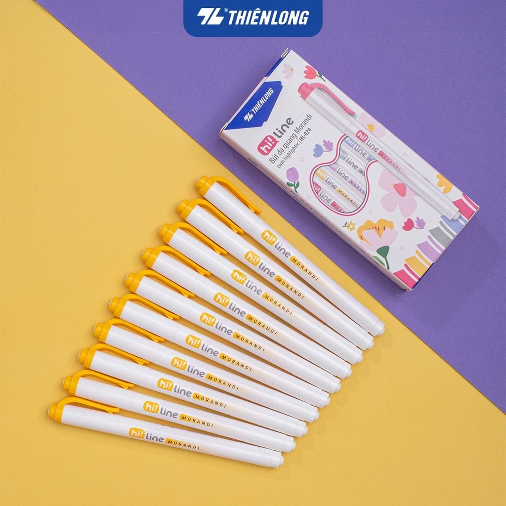 Bút dạ quang màu Morandi Hi! Line Thiên Long HL-024 - Công nghệ chống khô mực