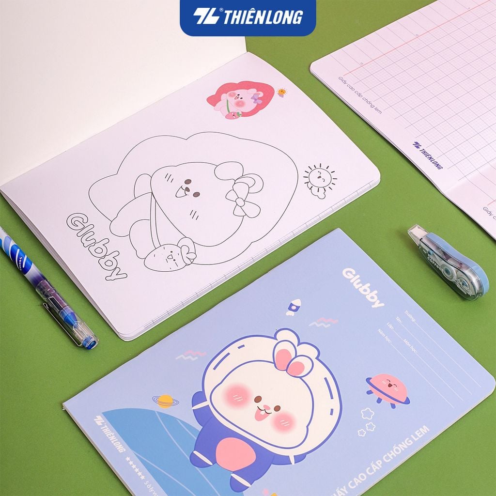 Tập học sinh 48 trang 5 ô ly vuông 2.5mm chấm kẻ 2/3 120gsm NB-120 Thiên Long - Mẫu ngẫu nhiên