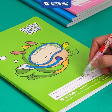 [TẶNG 02 CUỐN] Combo 10 Tập học sinh 80 trang 4 ô ly vuông 2.5mm 100gsm NB-123 Thiên Long - Mẫu ngẫu nhiên