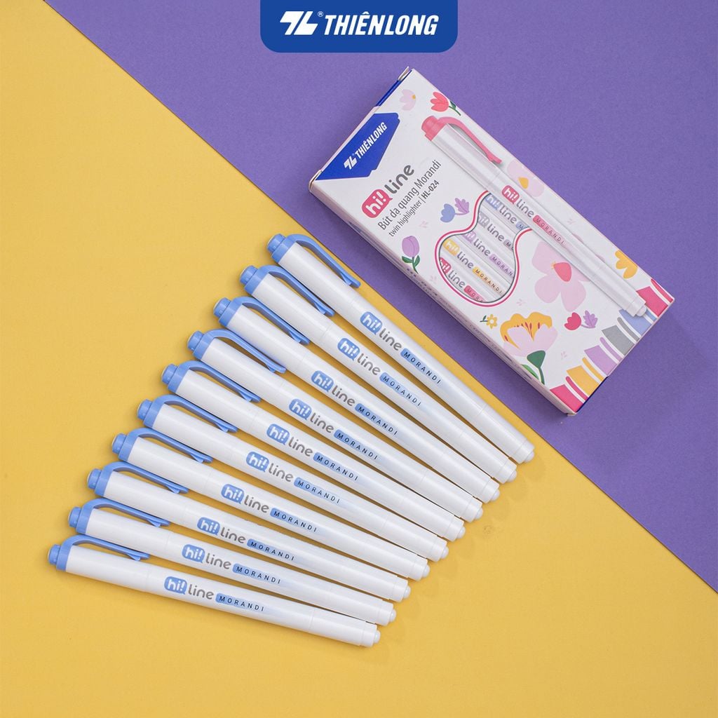 Bút dạ quang màu Morandi Hi! Line Thiên Long HL-024 - Công nghệ chống khô mực