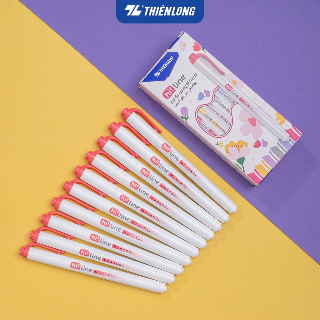 Bút dạ quang màu Morandi Hi! Line Thiên Long HL-024 - Công nghệ chống khô mực