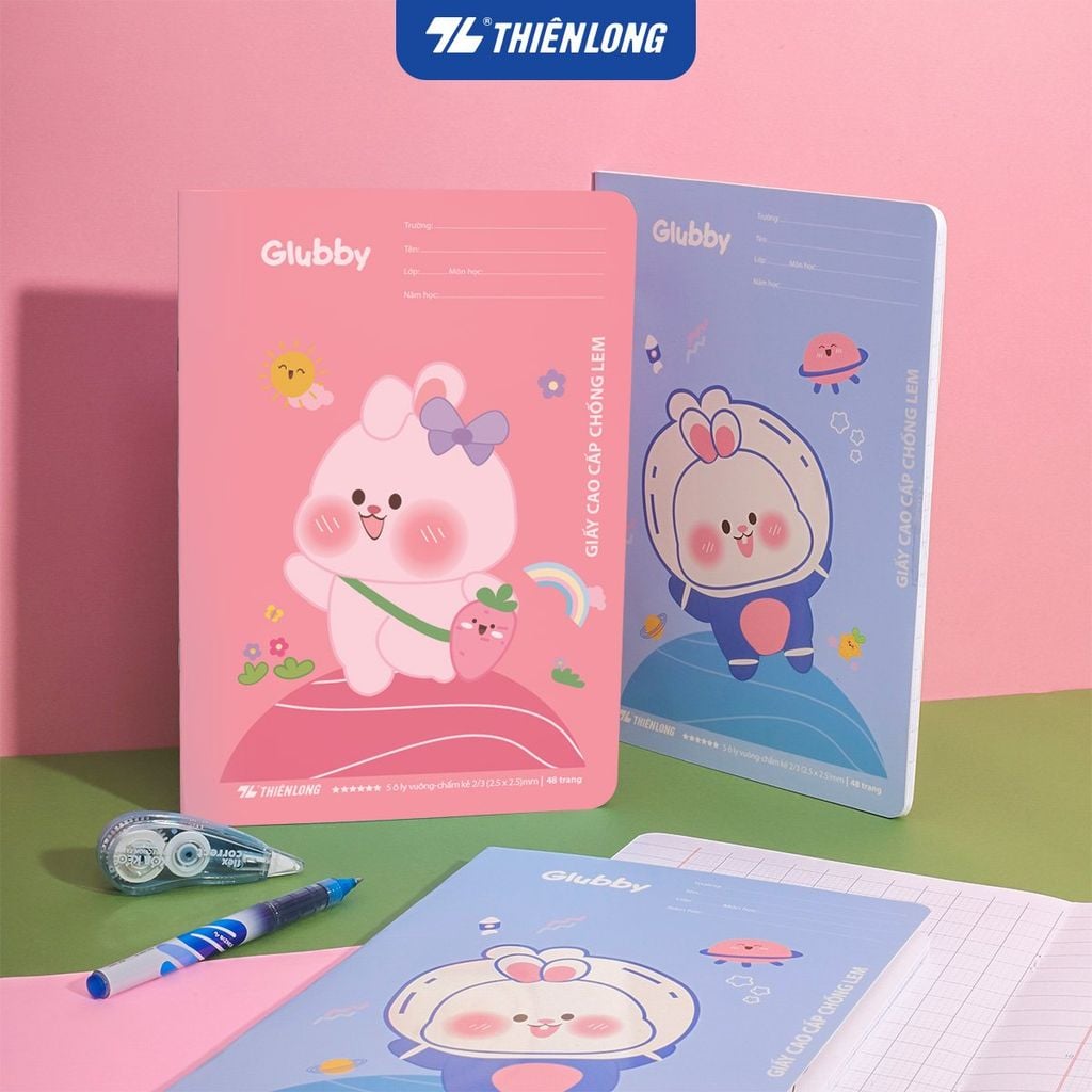 Tập học sinh 48 trang 5 ô ly vuông 2.5mm chấm kẻ 2/3 120gsm NB-120 Thiên Long - Mẫu ngẫu nhiên
