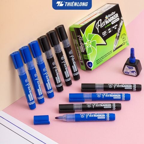 Combo Bút lông dầu Flexoffice Flex Marker FO-PM014/XK - Hàng xuất khẩu
